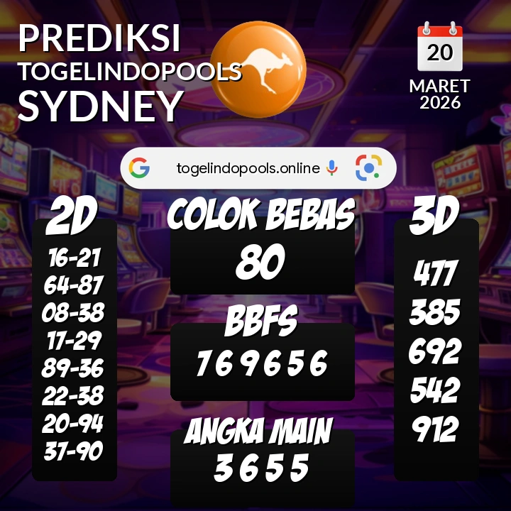 Prediksi togelindopools sydney: Jumat 20 Maret 2026 Hari Ini (Analisis Data, Manfaat, Risiko, & Tips)