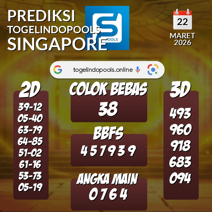 Prediksi togelindopools singapore: Minggu 22 Maret 2026 Hari Ini (Analisis Data, Manfaat, Risiko, & Tips)