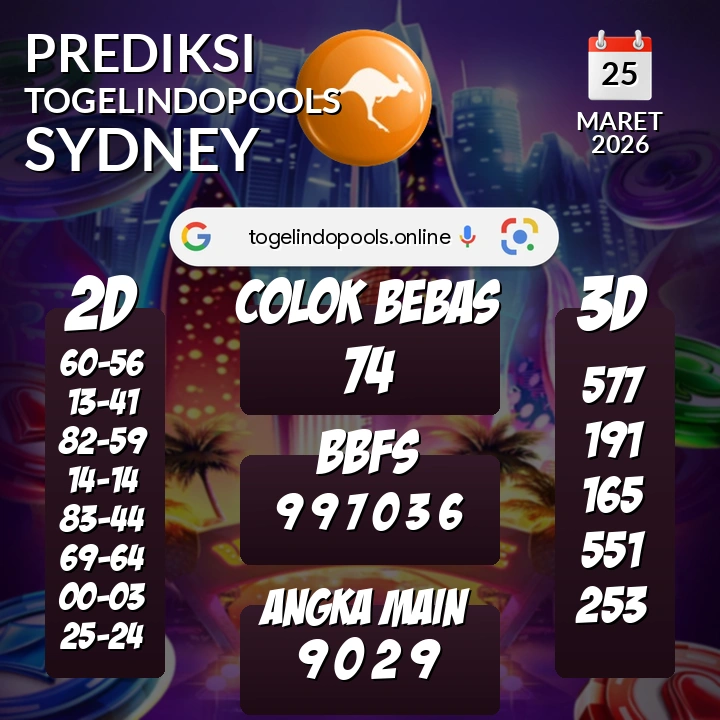 Prediksi togelindopools sydney: Rabu 25 Maret 2026 Hari Ini (Analisis Data, Manfaat, Risiko, & Tips)