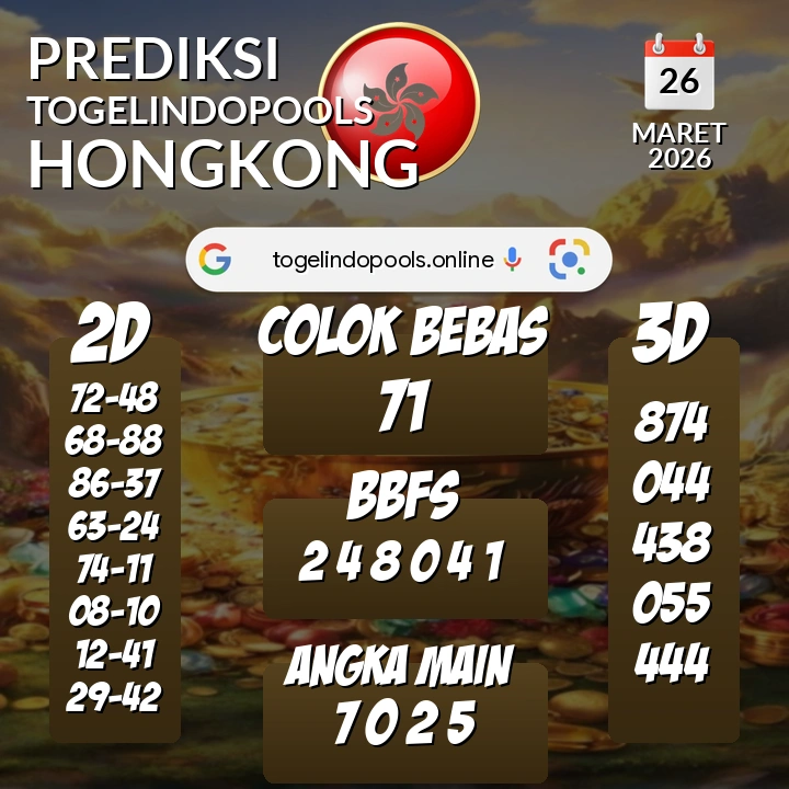 Prediksi togelindopools hongkong: Kamis 26 Maret 2026 Hari Ini (Analisis Data, Manfaat, Risiko, & Tips)