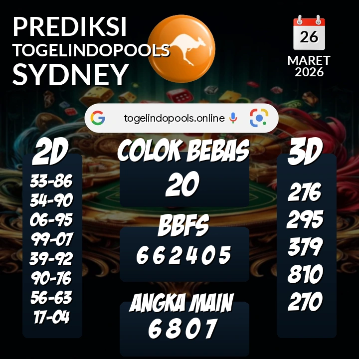 Prediksi togelindopools sydney: Kamis 26 Maret 2026 Hari Ini (Analisis Data, Manfaat, Risiko, & Tips)