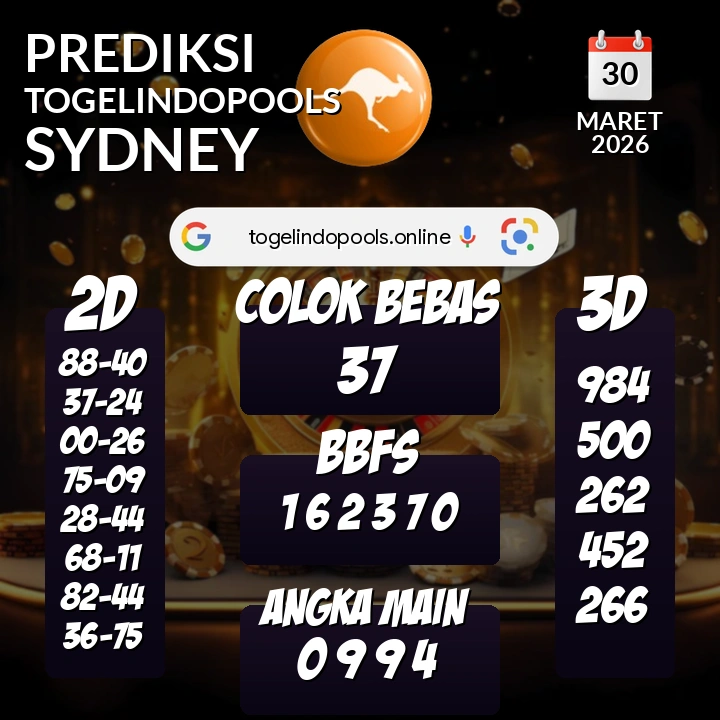 Prediksi togelindopools sydney: Senin 30 Maret 2026 Hari Ini (Analisis Data, Manfaat, Risiko, & Tips)