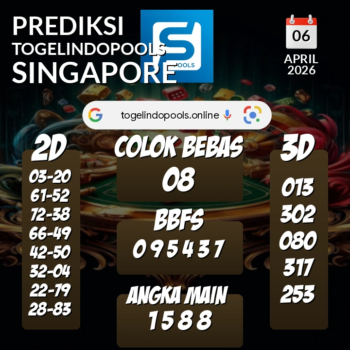 Prediksi togelindopools singapore: Senin 06 April 2026 Hari Ini (Analisis Data, Manfaat, Risiko, & Tips)