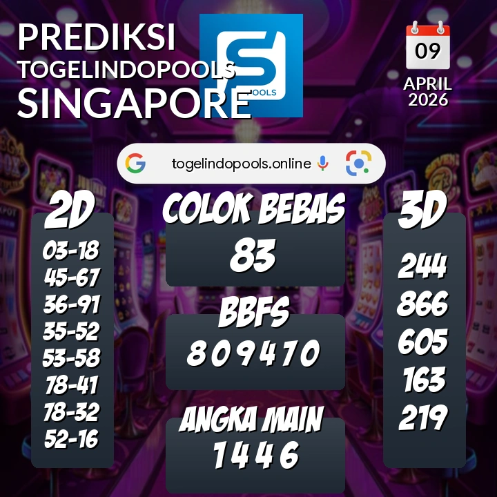 Prediksi togelindopools singapore: Kamis 09 April 2026 Hari Ini (Analisis Data, Manfaat, Risiko, & Tips)