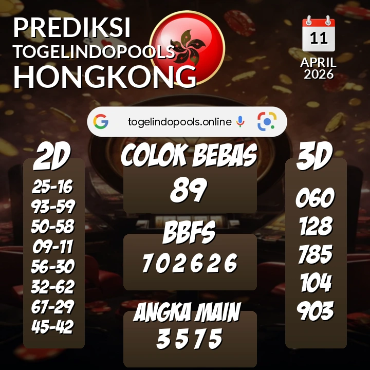 Prediksi togelindopools hongkong: Sabtu 11 April 2026 Hari Ini (Analisis Data, Manfaat, Risiko, & Tips)