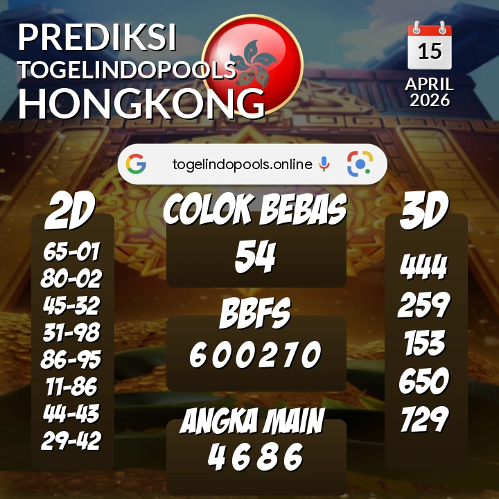 Prediksi togelindopools hongkong: Rabu 15 April 2026 Hari Ini (Analisis Data, Manfaat, Risiko, & Tips)