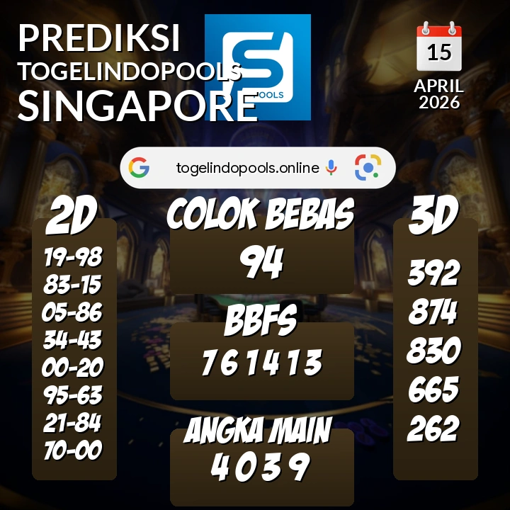 Prediksi togelindopools singapore: Rabu 15 April 2026 Hari Ini (Analisis Data, Manfaat, Risiko, & Tips)