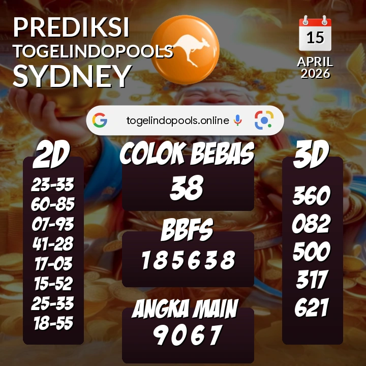 Prediksi togelindopools sydney: Rabu 15 April 2026 Hari Ini (Analisis Data, Manfaat, Risiko, & Tips)