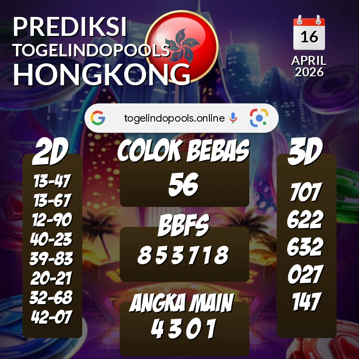 Prediksi togelindopools hongkong: Kamis 16 April 2026 Hari Ini (Analisis Data, Manfaat, Risiko, & Tips)